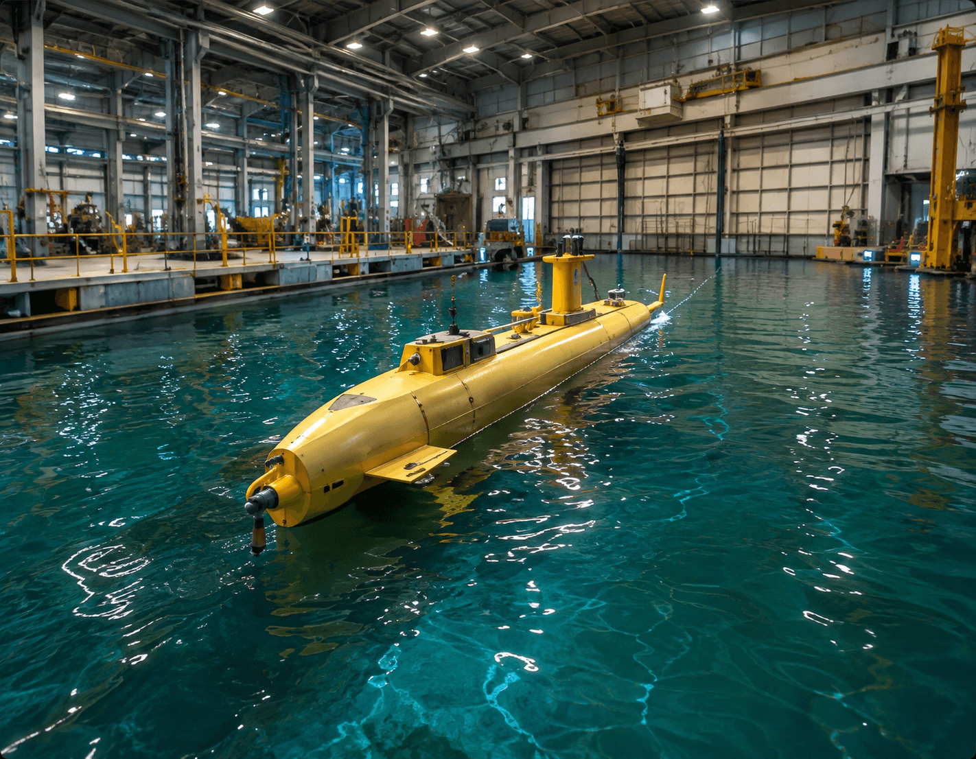 Underwater vehicle model representing DRDO NSTL testing work